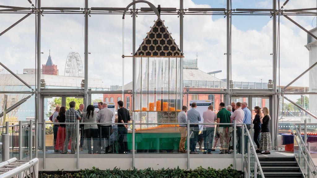 Delegates overlook Cardiff Bay during the TC Index workshop