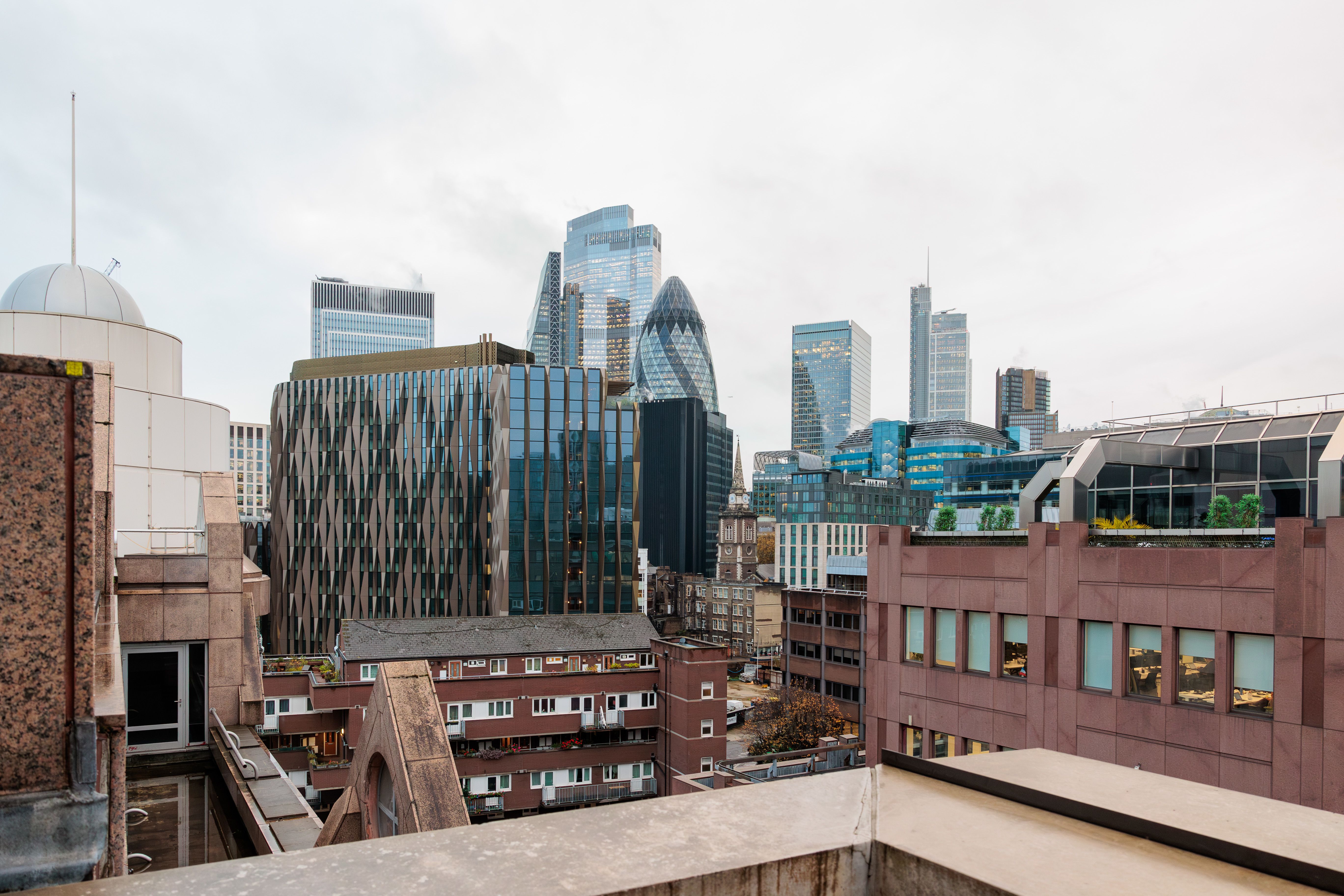 View of the Gherkin and surrounding buildings from the Terrace room of Events @ No 6