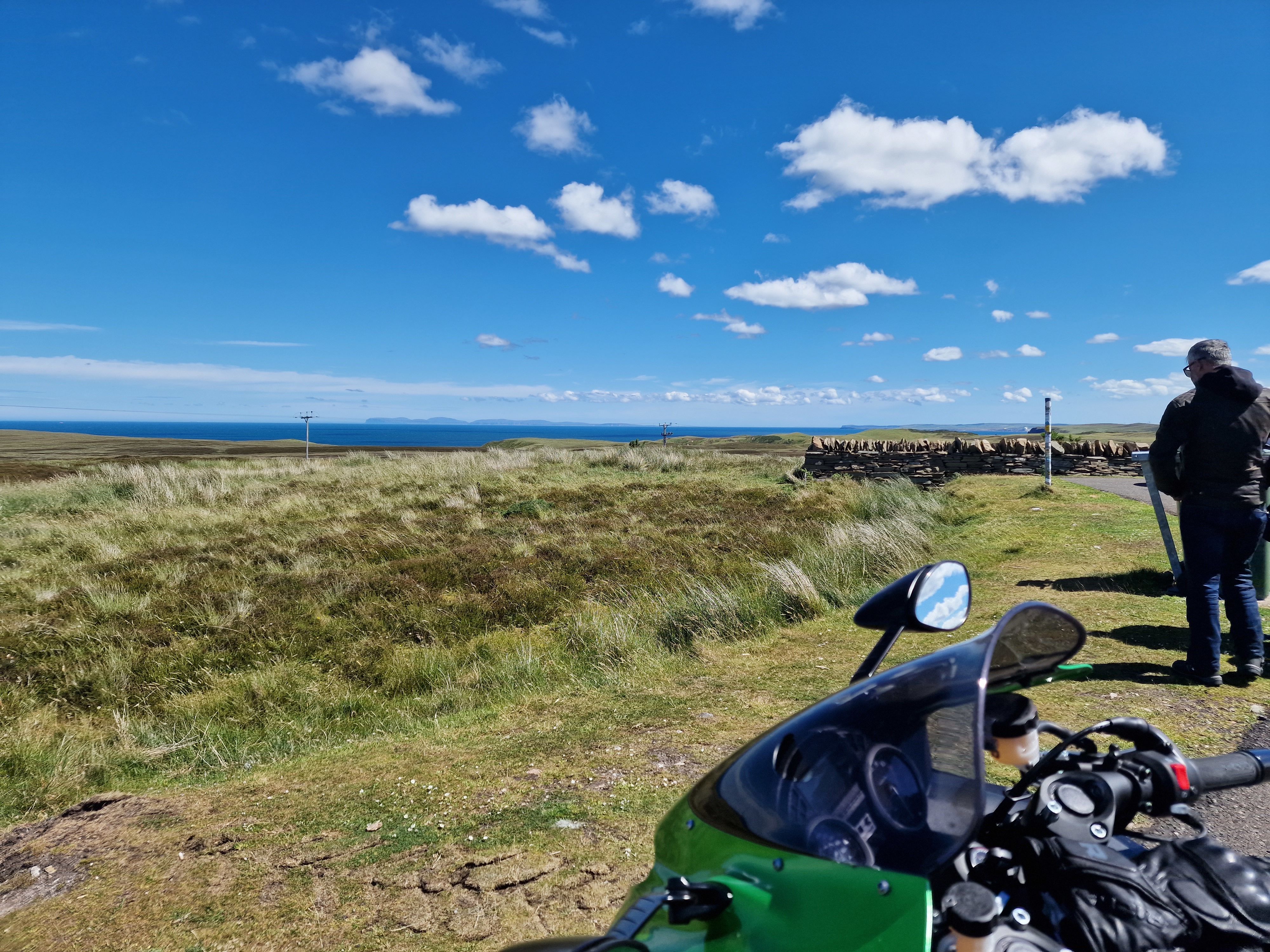 View of the North Coast 500 from a motorbike, imagery provided by Mel