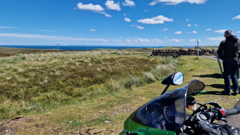 View of the North Coast 500 from a motorbike, imagery provided by Mel
