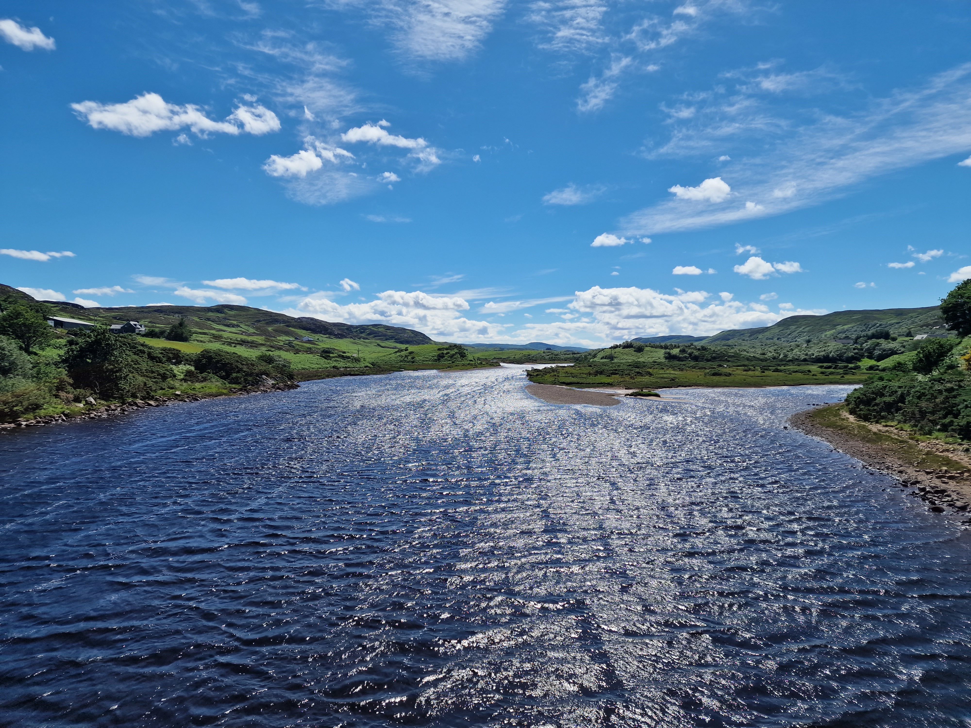 View of the North Coast 500 from a motorbike, imagery provided by Mel